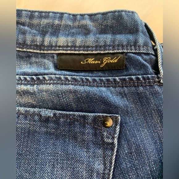 Mavi Gold Blue Straight Leg Jeans with Classic Fading - Picture 2 of 7